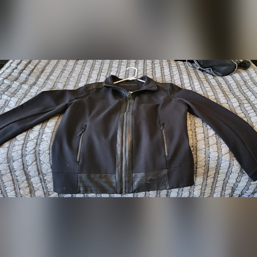 Harley davidson leather and knit Jacket